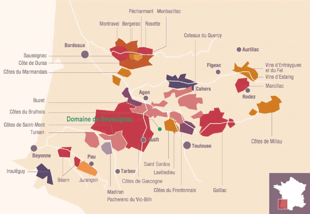 les vins au domaine de saussignac appellations midi-pyrénéees