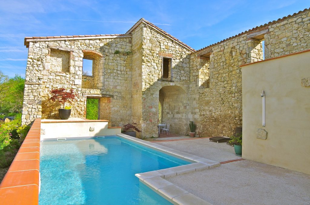 piscine chauffée, château, domaine de saussignac