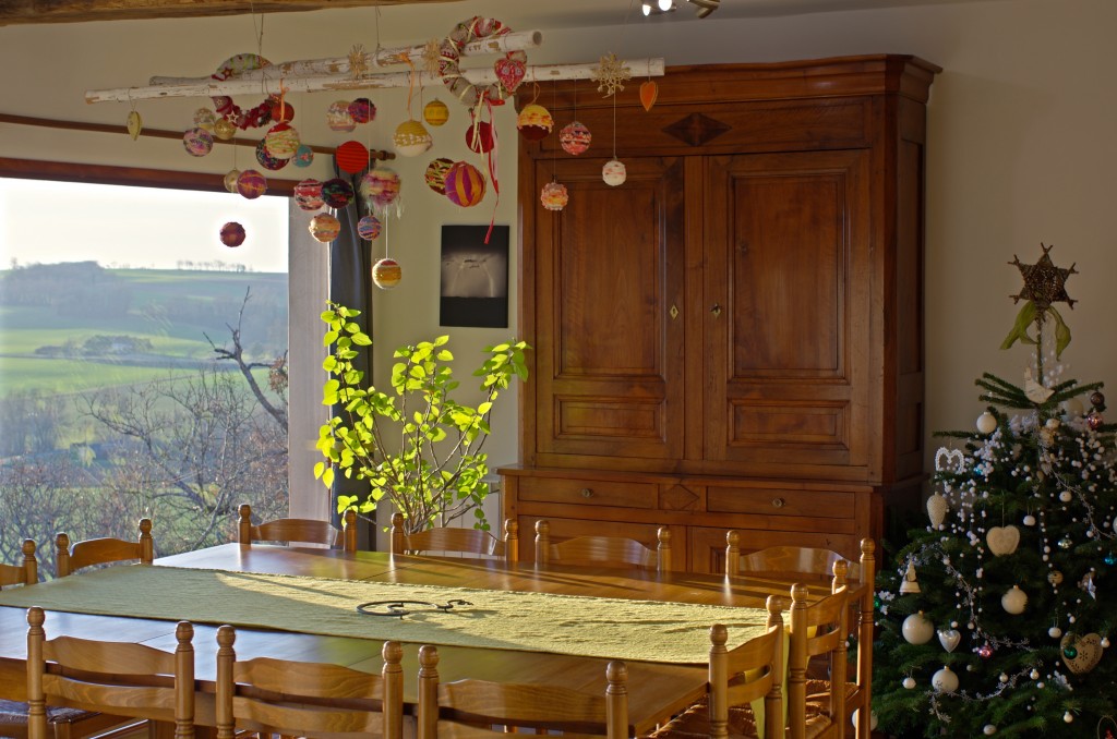 salle à manger pour les fêtes de fin d'année