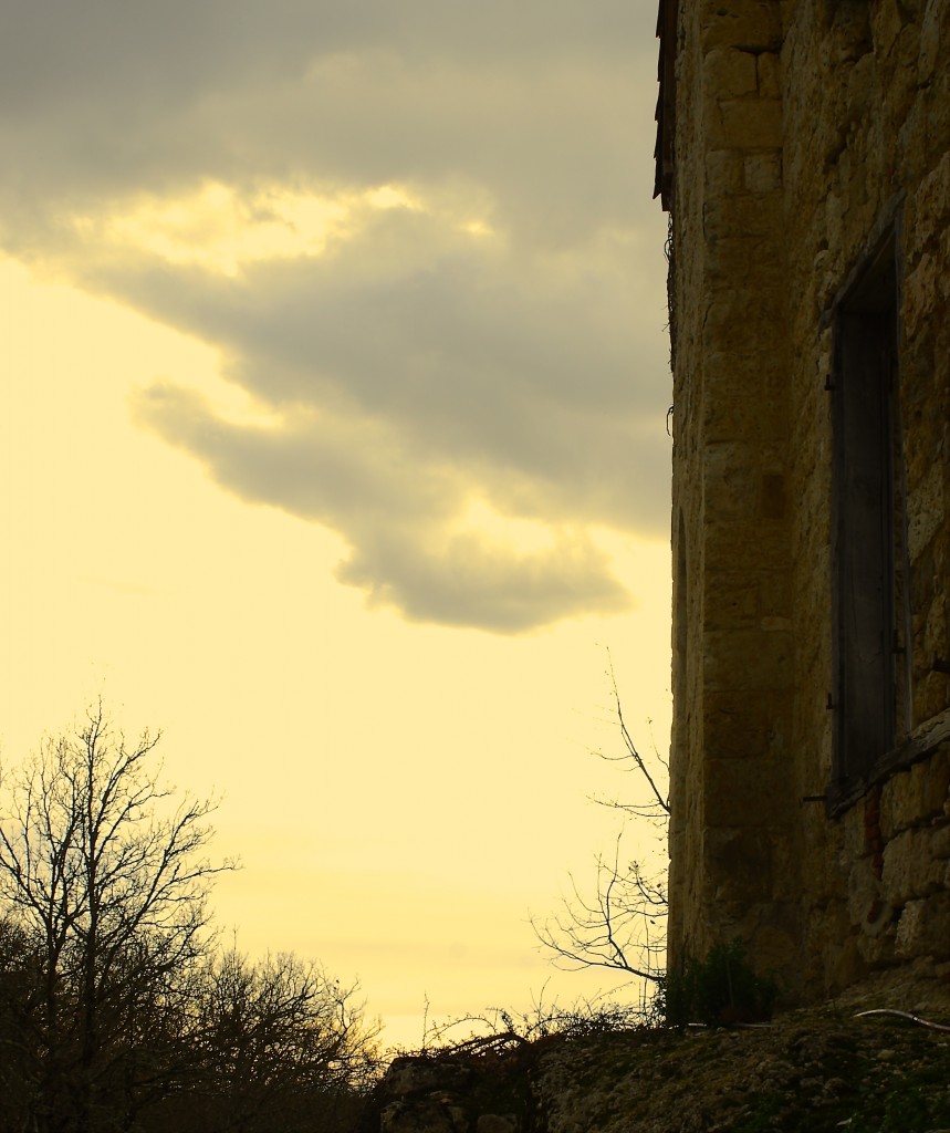 jeu de lumière sur l'ancien château