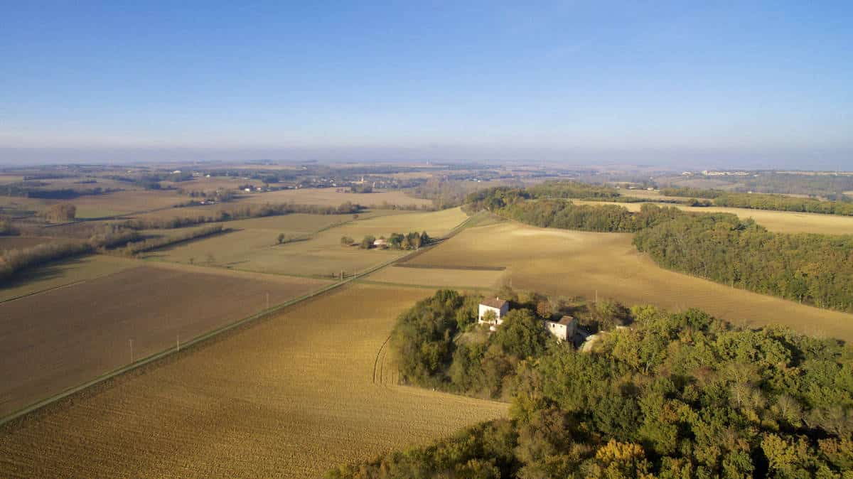 grand gîte gers vue du ciel